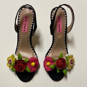 Betsy Johnson Floral Slingback Pumps